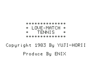 Love Match Tennis PC6001 Title.png