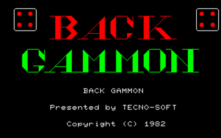 BackGammon PC8001 Title.png