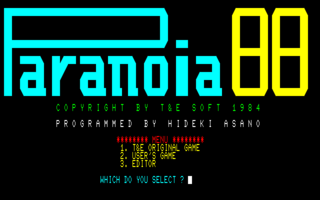 Paranoia88 PC8801 Title.png