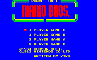 Punch Ball Mario Bros. PC6001mkII Title.png
