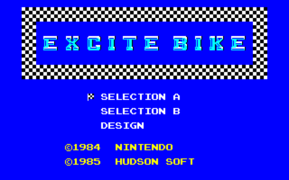 Excitebike PC8001mkIISR Title.png
