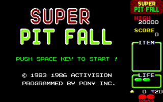 SuperPitfall PC8801mkIISR JP Title.png