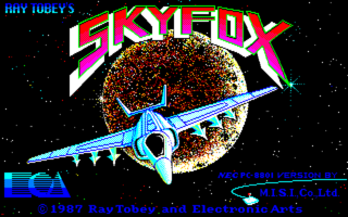 Skyfox PC8801mkIISR Title.png